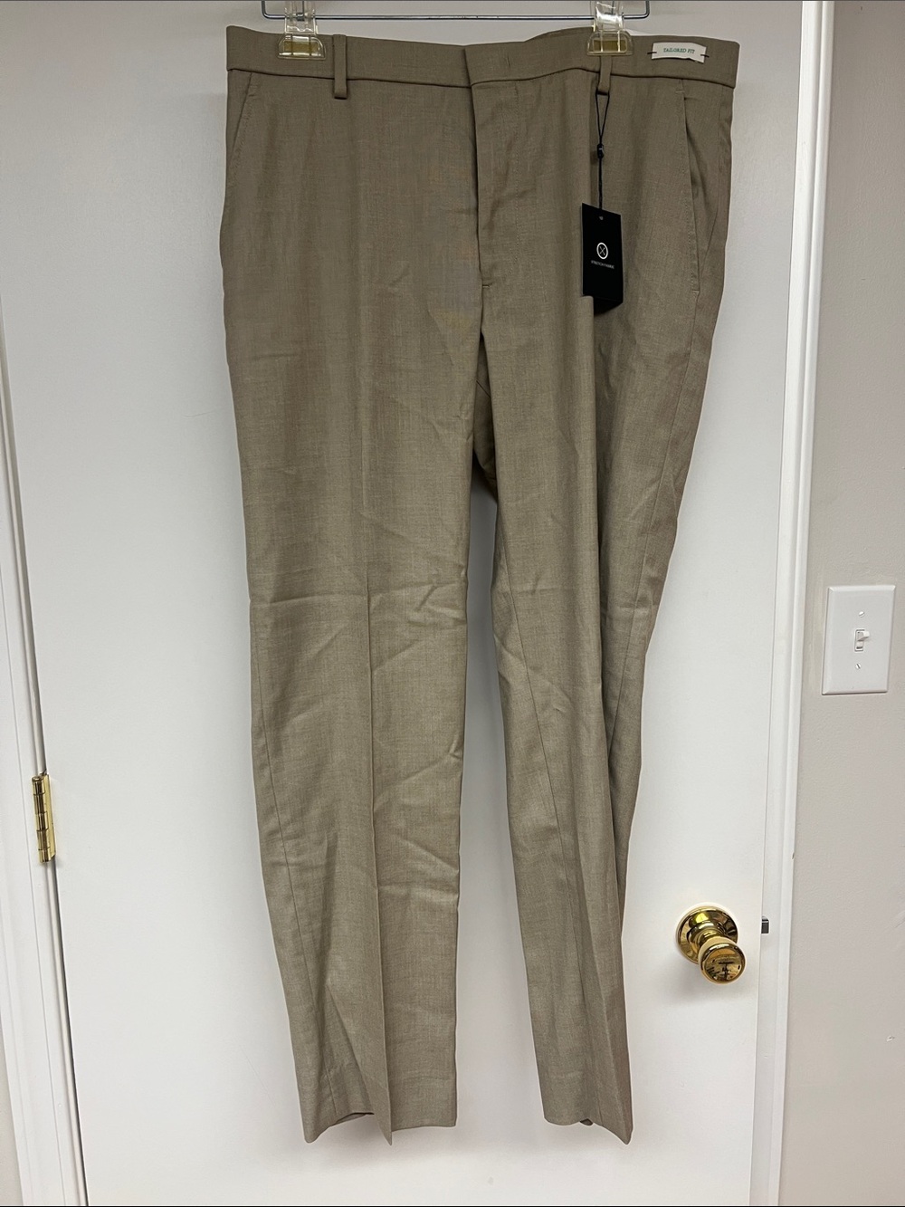 Jos. A. Bank Men's Light Brown Dress Pants - Classic Flat Front